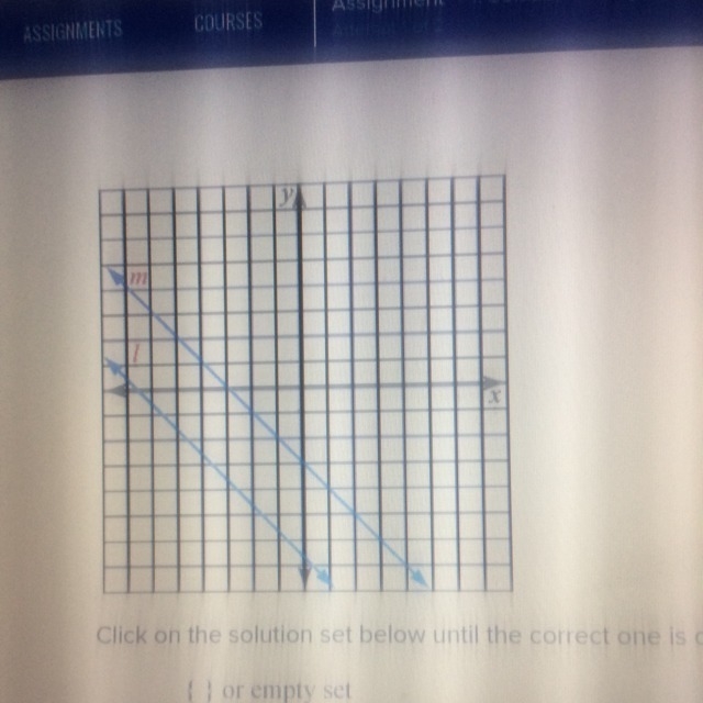 Click on the solution set below until the correct one is displayed.-example-1