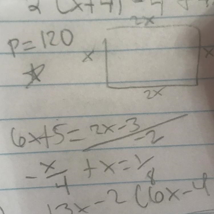 Perimeter =200 the rectangle lengths are 2x and x how do I do this problem please-example-1