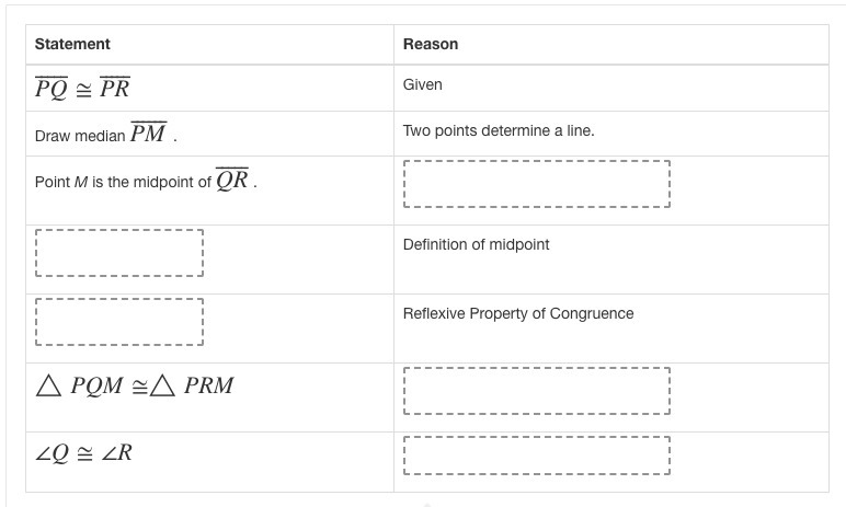 HELPPPP Drag and drop a statement or reason to each box to complete the proof. Given-example-1