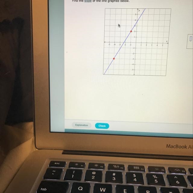 40pts! Help with this simple question but quickly please!!! Find the slope of the-example-1