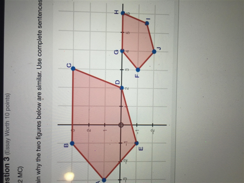 ASAP Explain why the two figures below are similar. Use complete sentences and provide-example-1