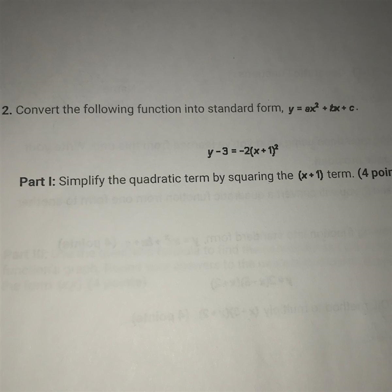 Simplify the quadratic term by squaring the (x+1) term.-example-1