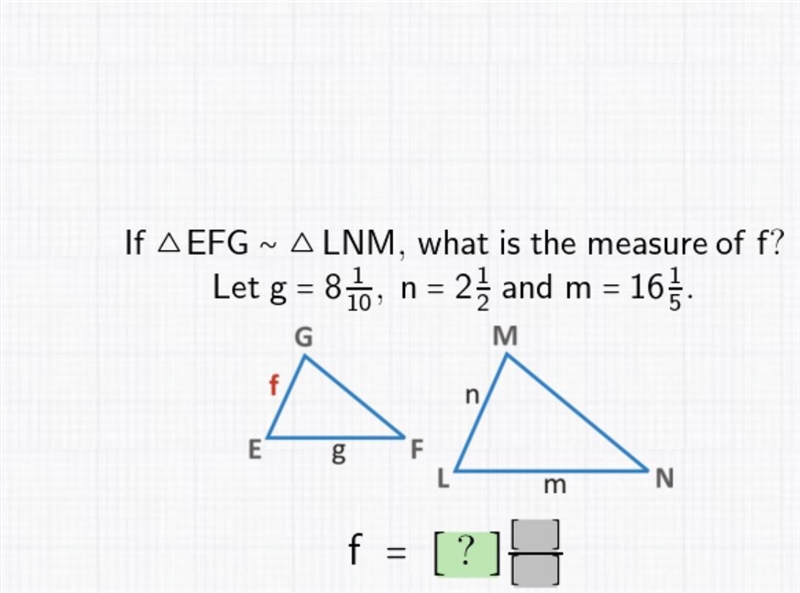 What is the Measure of angle f-example-1