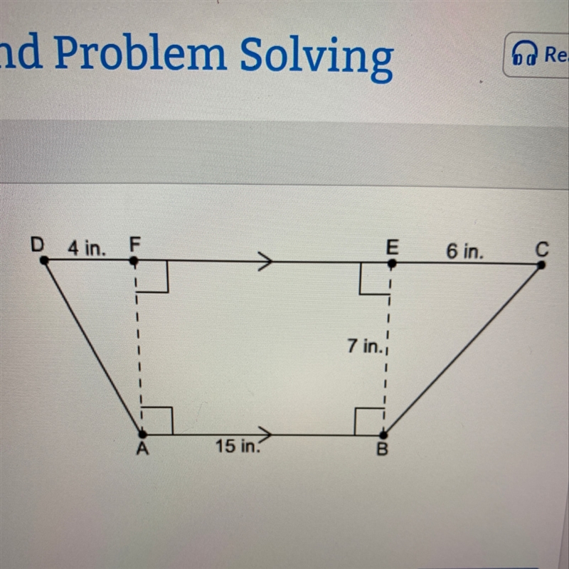 What is the area of this trapezoid? A. 175 in2 B. 140 in2 C. 129 in2 D. 85 in2-example-1