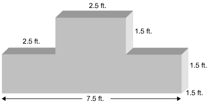 Select the correct answer. What is the surface area of the victory podium shown here-example-1