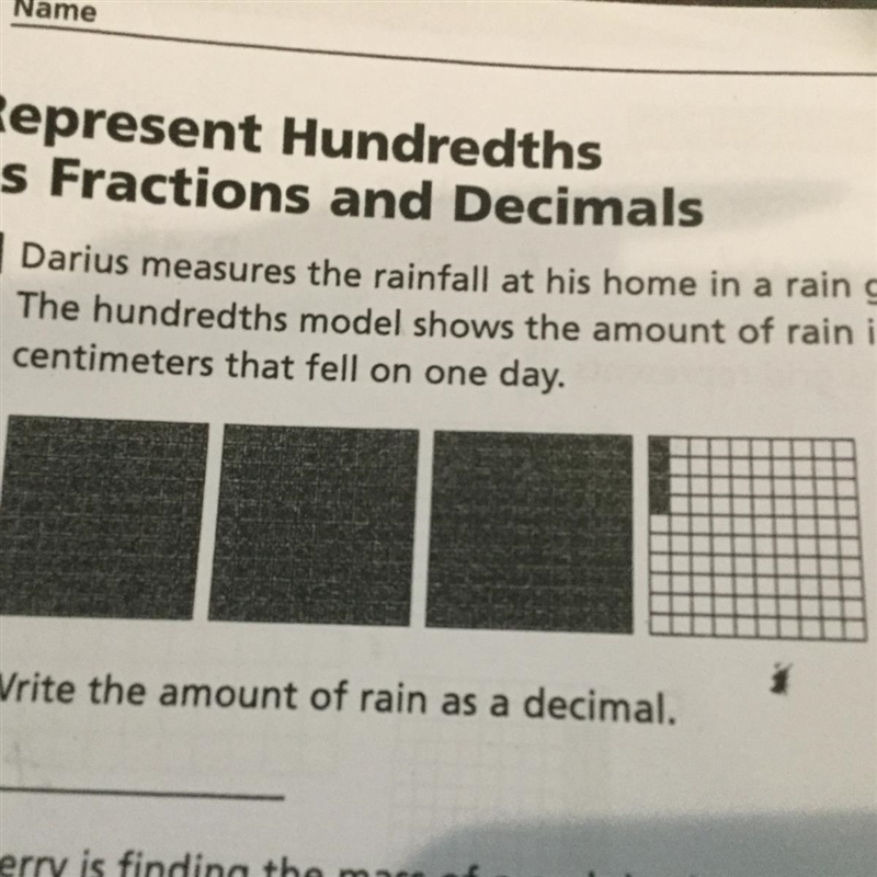 Write the amount of rain as a decimal-example-1