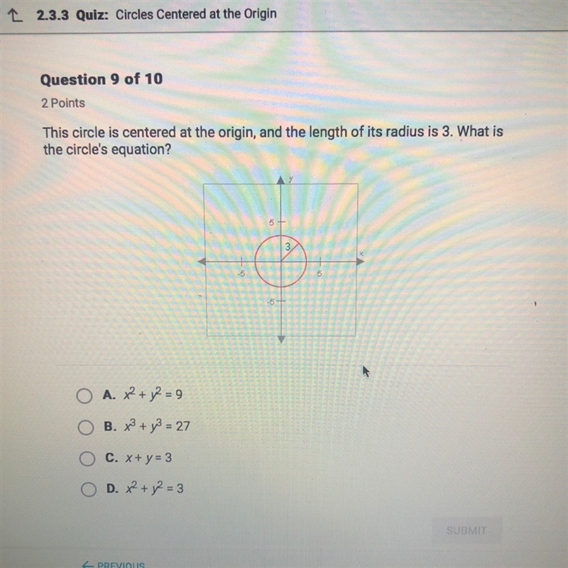 What is the circles equation?-example-1