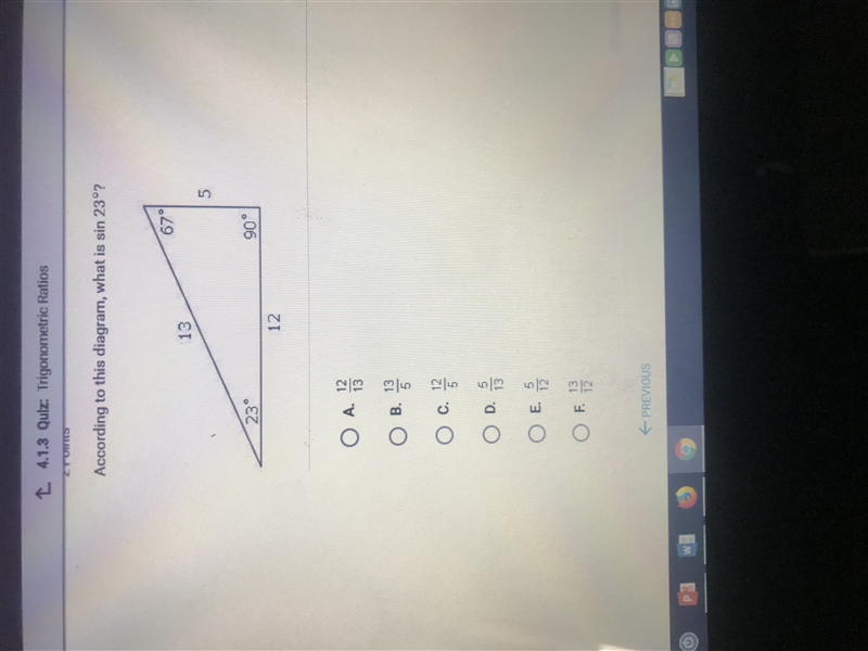 According to this diagram what is sin 23 degrees-example-1