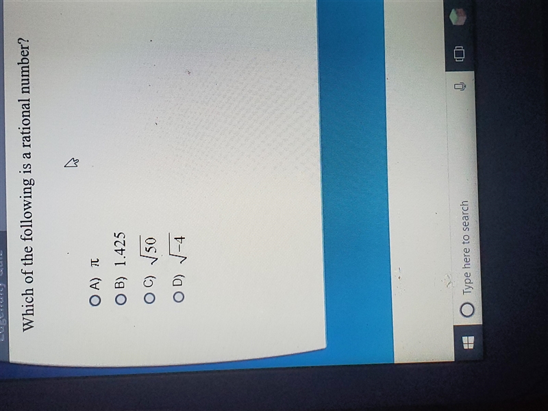 Whitch of thw following is a rational number plz help as soo. As posible if not sooner-example-1