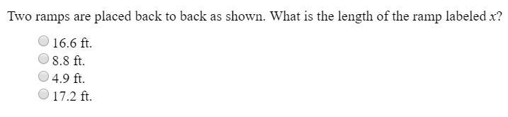 Two ramps are placed back to back as shown. What is the length of the ramp labeled-example-2