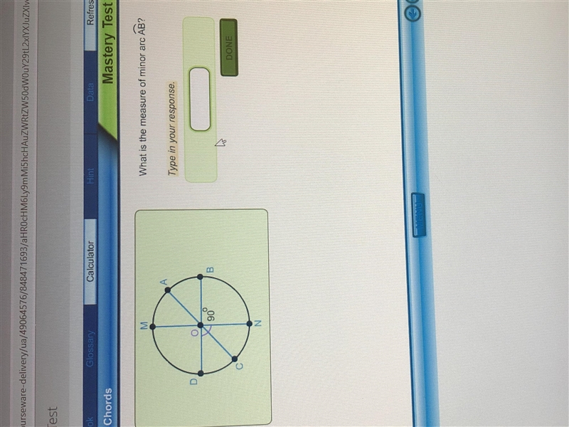 What is the measure of minor arc AB? (picture attached)-example-1