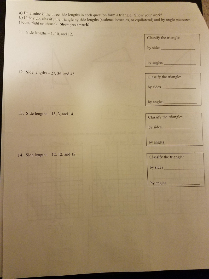 Determine if the three side lengths in each question form a triangle-example-1