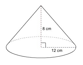 Please help. What is the approximate volume of the cone? Use 3.14 for π .-example-1