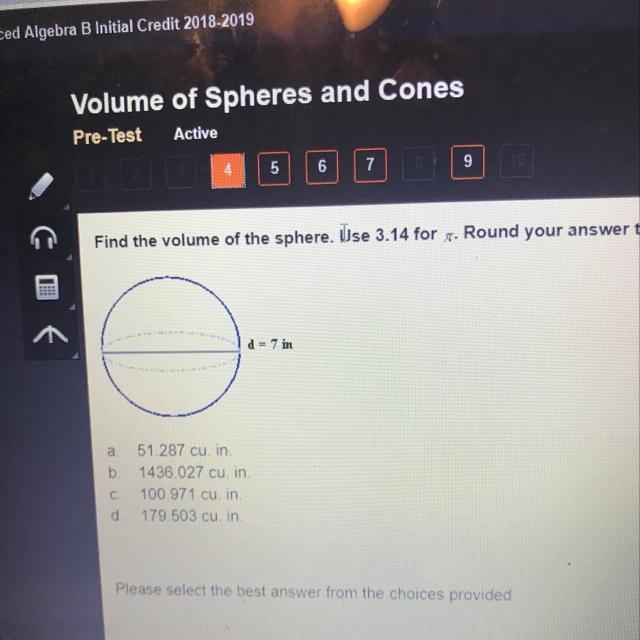 Volume of spheres and cones??????????-example-1