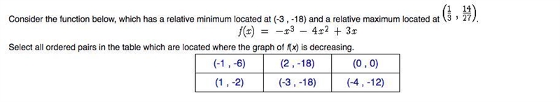 Please help! Select the correct ordered pairs in the table.-example-1