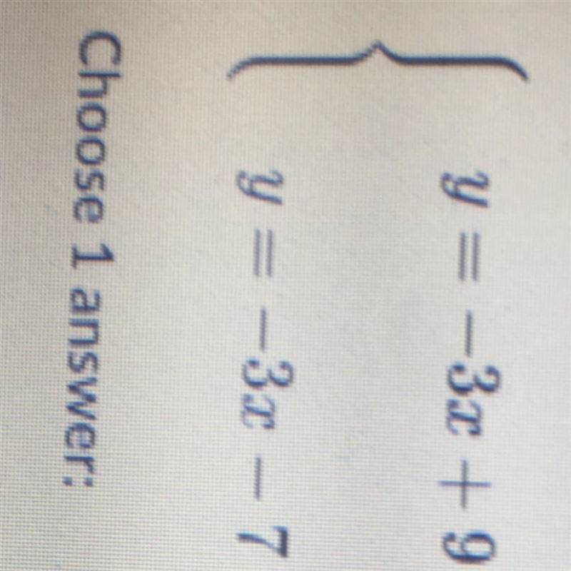 How many solutions does the system have? A. Exactly one solution B. No solution C-example-1