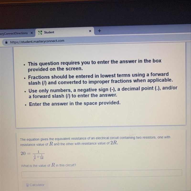 What is the value of R in this circuit-example-1