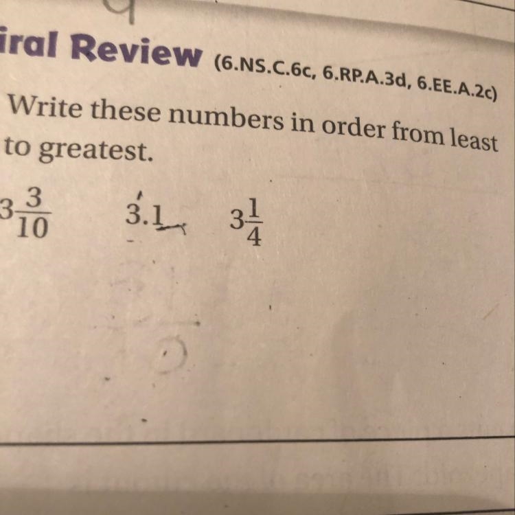 Write these numbers in order from least to greatest-example-1