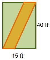 Roy wants to make a path from one corner of his yard to the other as shown below. The-example-1