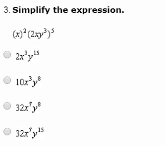 Simplify the expression. can anyone explain to me how to do this? please-example-1