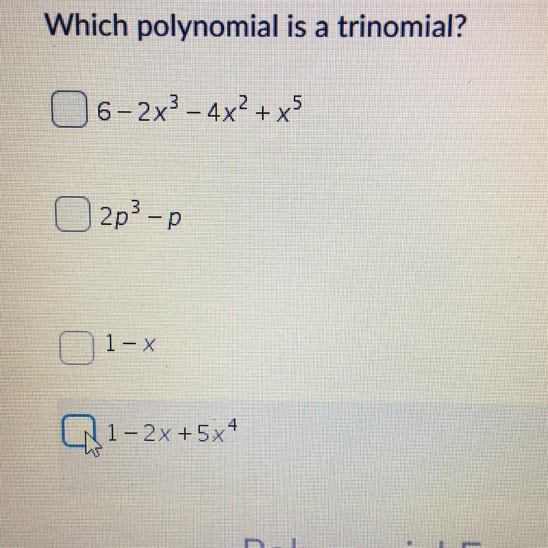 Which polynomial is a trinomial?-example-1