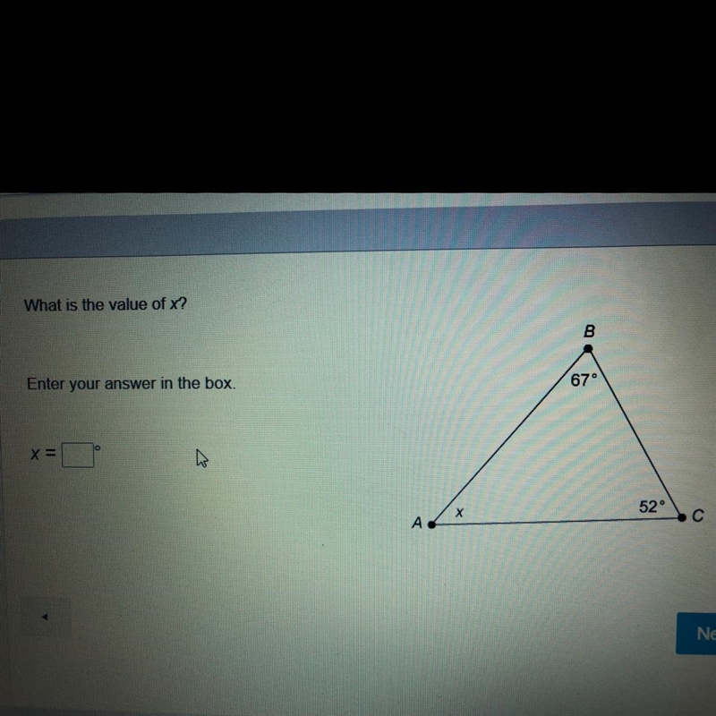 What is the value of x? Enter your answer in the box. X=-example-1