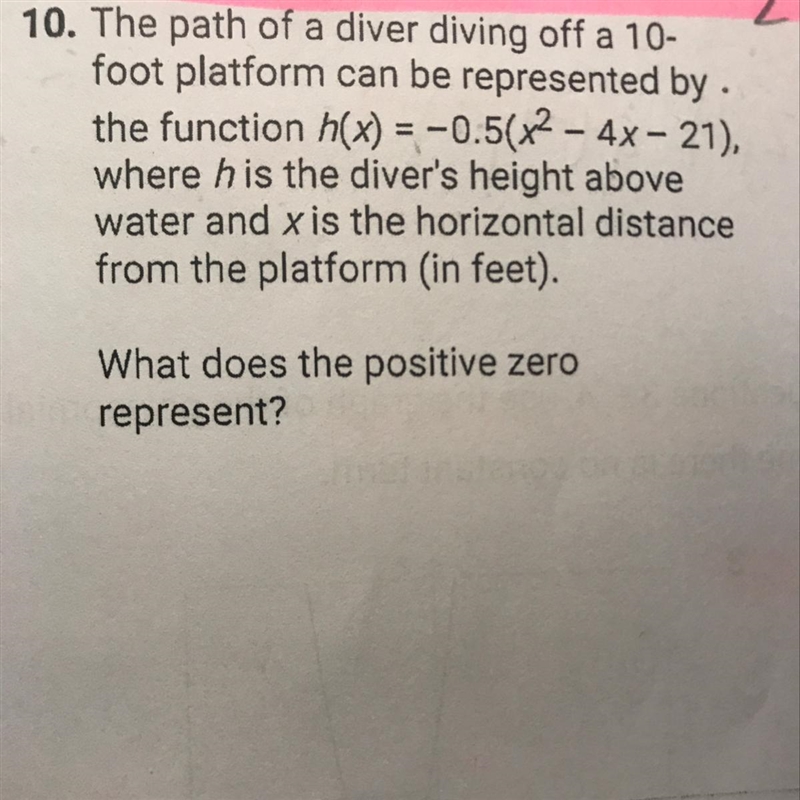 What does the positive zero represent ?-example-1