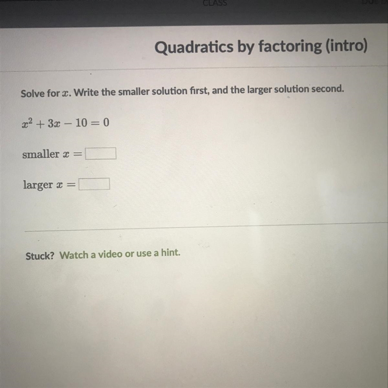 I need to know what is the smaller x and the larger x?-example-1