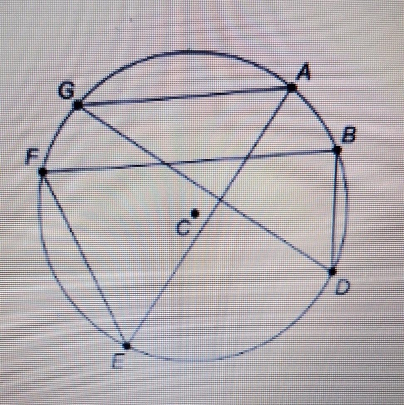 If the measure of arc AD = (6x – 80)° and 2G = (x + 2)°, what is the measure of G-example-1