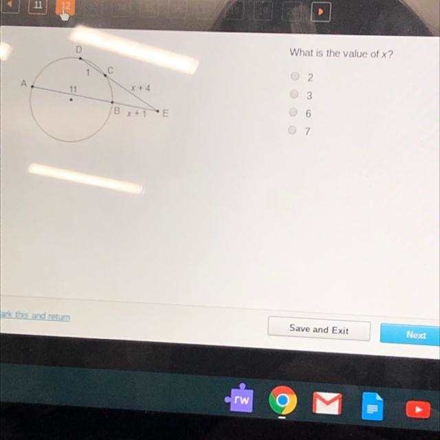 What is the value of x? 2,3,6,7-example-1