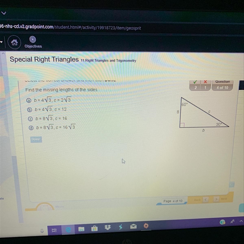 Find the missing lengths of the sides-example-1