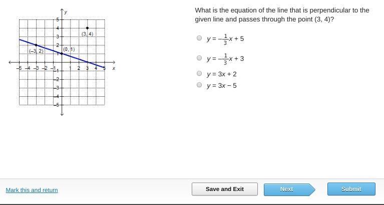 What is the equation of the line that is perpendicular to the given line and passes-example-1