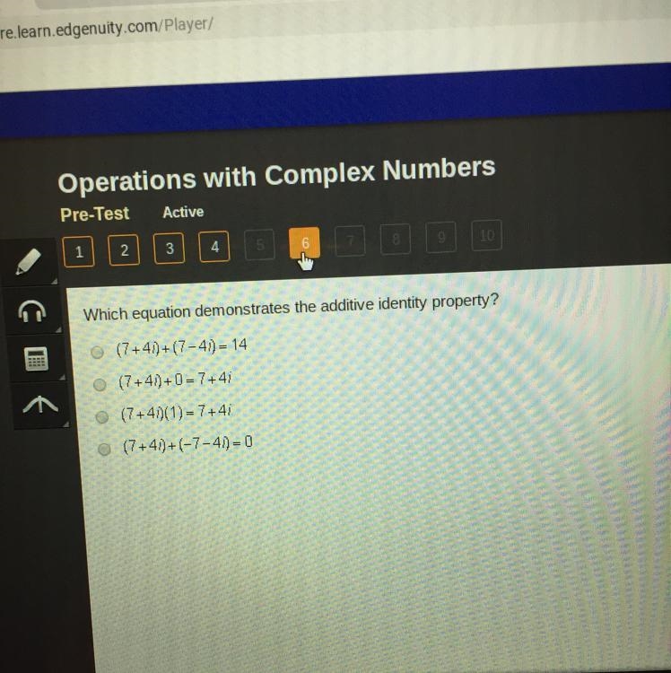 Which equation demonstrates the additive identity property?-example-1