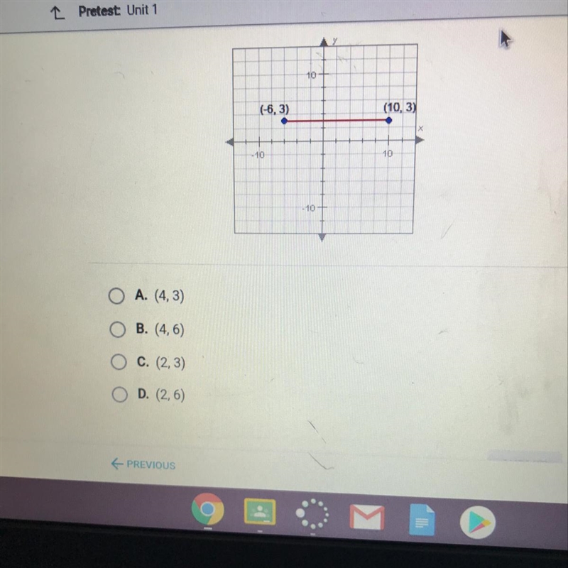 What is the midpoint of the horizontal line segment graphed below-example-1