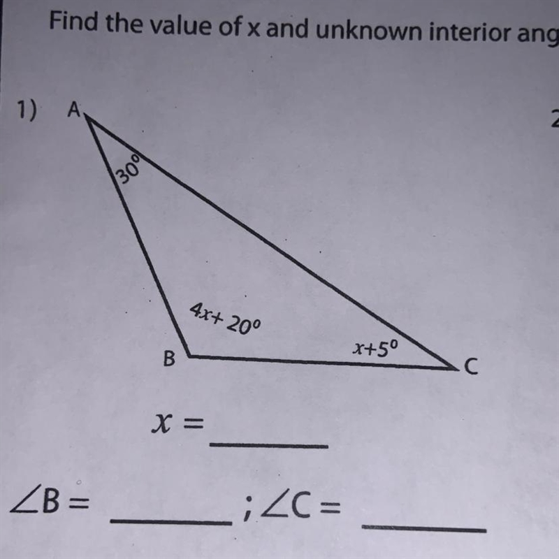 Triangle- interior angle Please help !-example-1