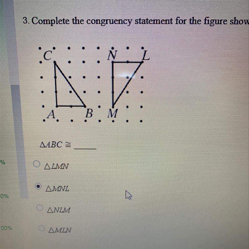 Complete the congruency statement for the figure shown.-example-1