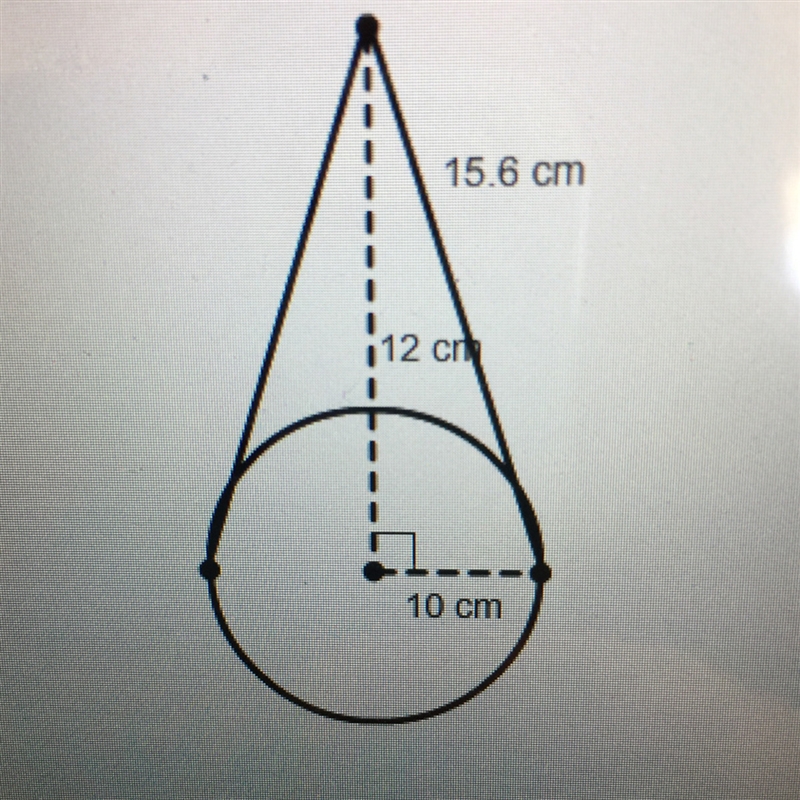 What is the volume of this right cone? • 40π cm³ • 300π cm³ • 400π cm³ • 480π cm³-example-1