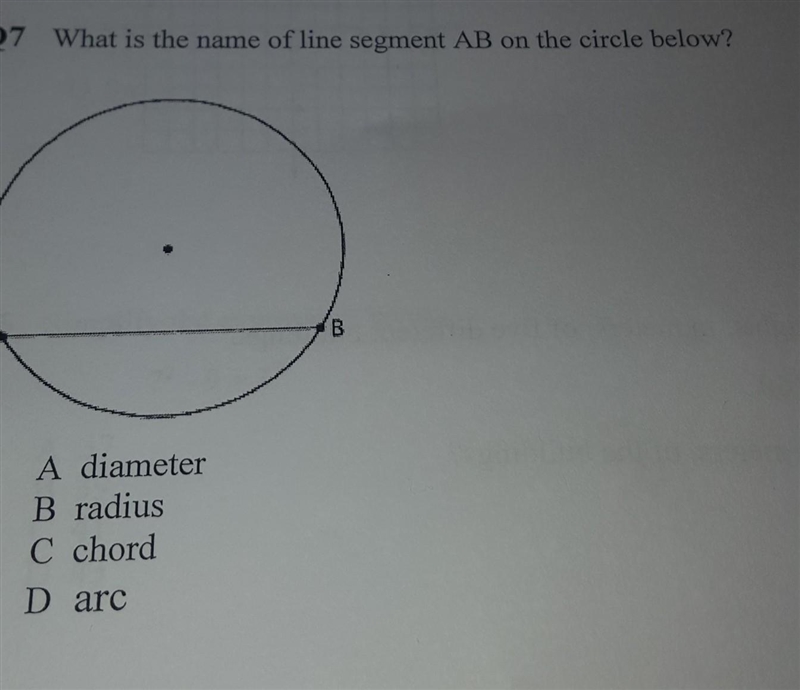 What is the name of line segment an on the circle below ​-example-1