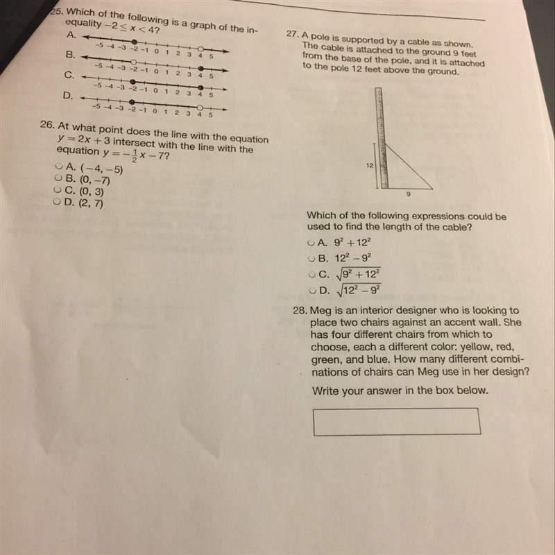 Alright need answers for number 25-28 on This packet please reply To My question I-example-1