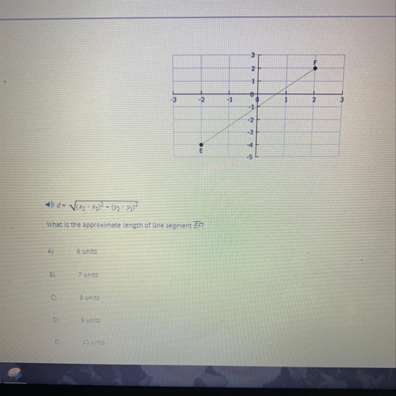 What is the approximate length of line segment EF-example-1