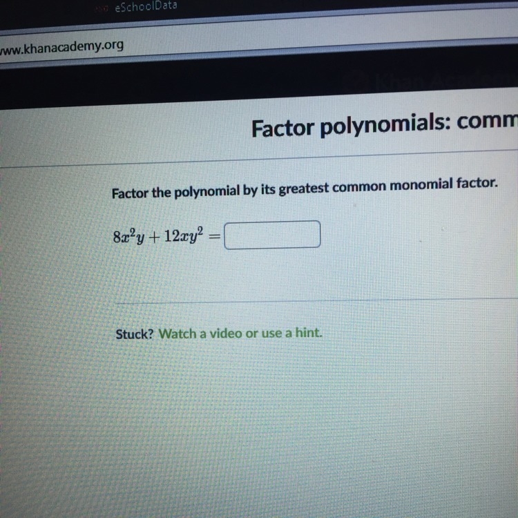 Factor the polynomial by its greatest common monomial factor.-example-1