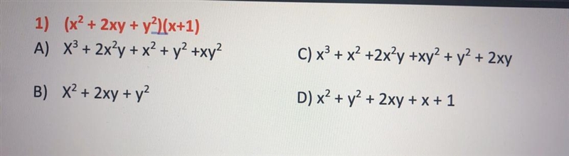 Solve (X^2+2xy+y^2)(x+1)-example-1