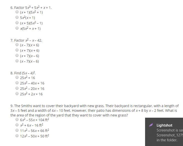 Help answer and explain #7 #8 #9 YOU HAVE TO DO THE STEPS OF HOW u got it.-example-1