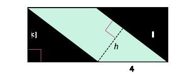 . Find the value of h in the parallelogram. Round your answer to the nearest tenth-example-1