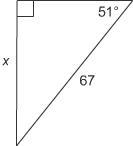 To the nearest hundredth, what is the value of x? 42.16 43.11 52.07 54.26-example-1