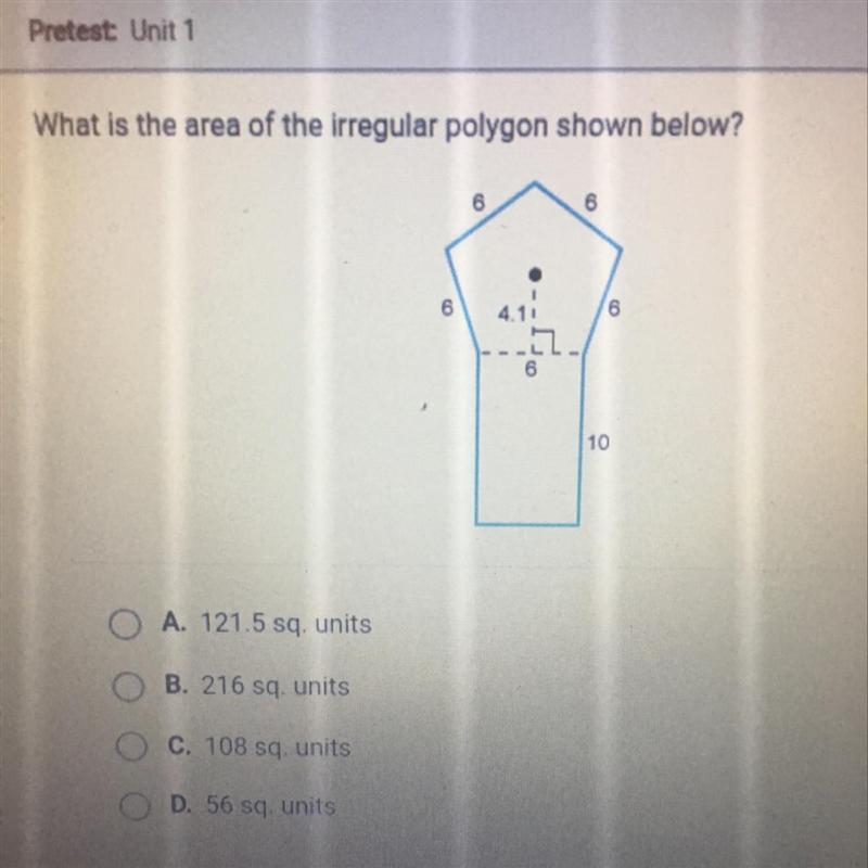 What is the area of the irregular polygon shown below?-example-1