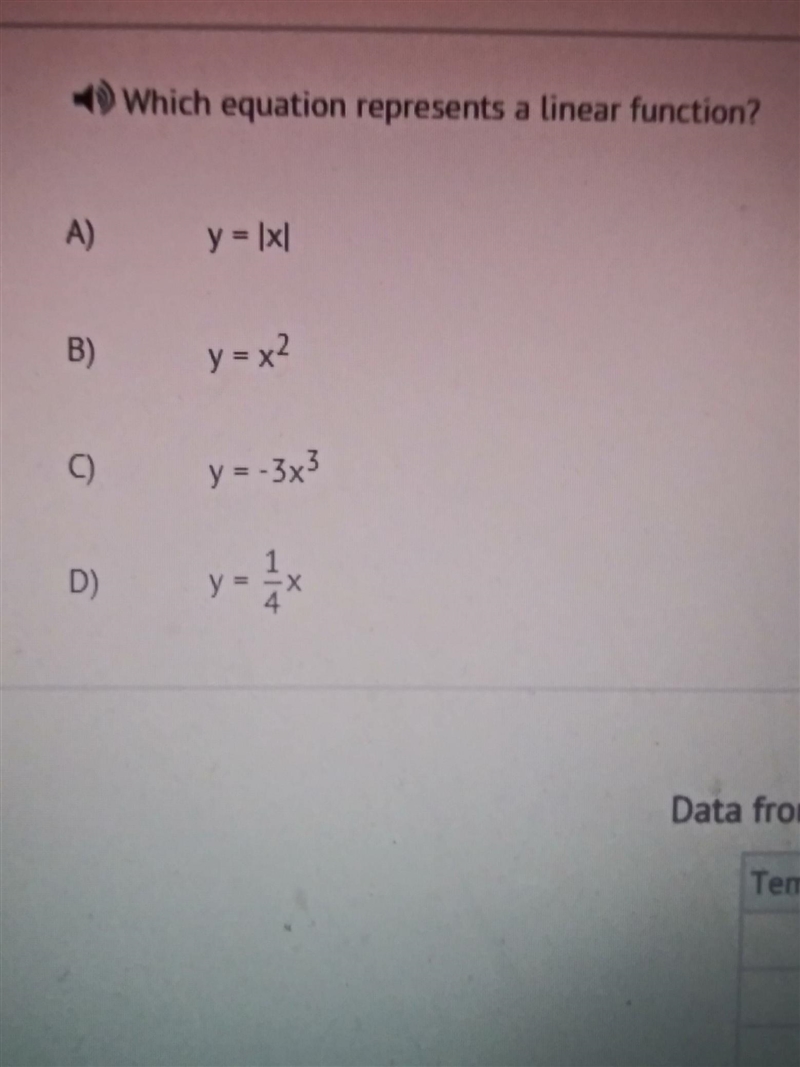 Which equation represents a linear function​-example-1