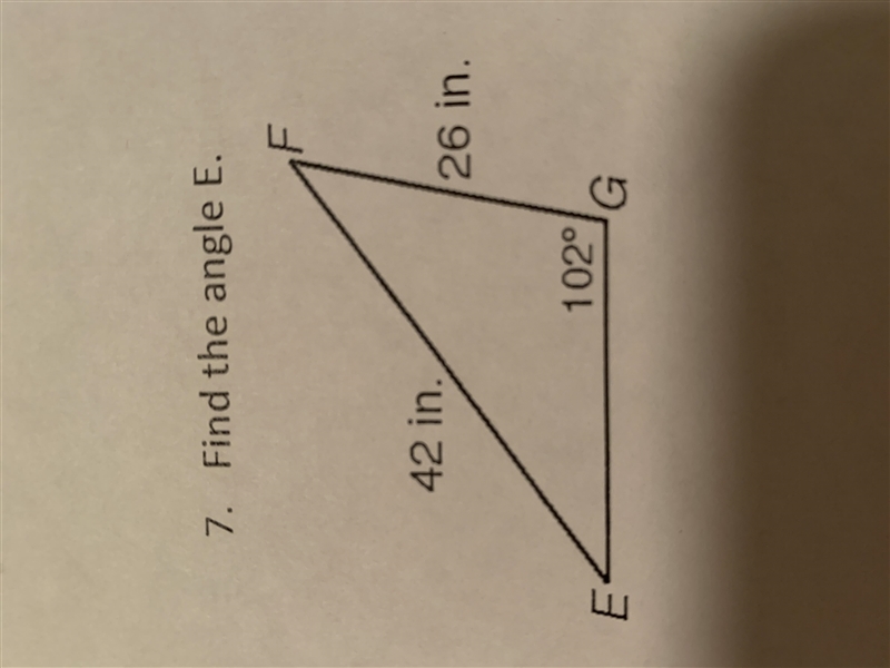 What is angle E and what is the process finding it?-example-1