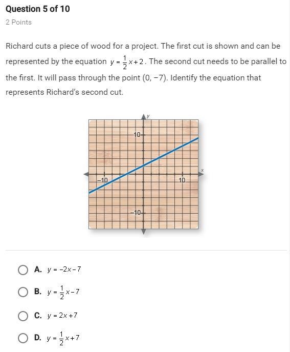 richard cuts a peice of wood for a project the first cut is shown and can be represented-example-1