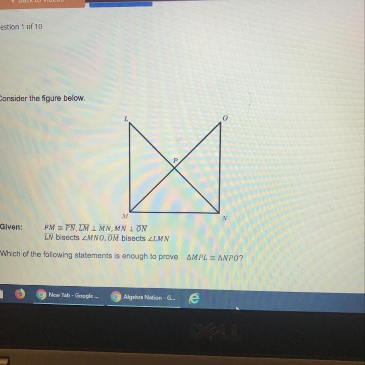 Consider the figure below. Which of the following statements is enough to prove MPL-example-1